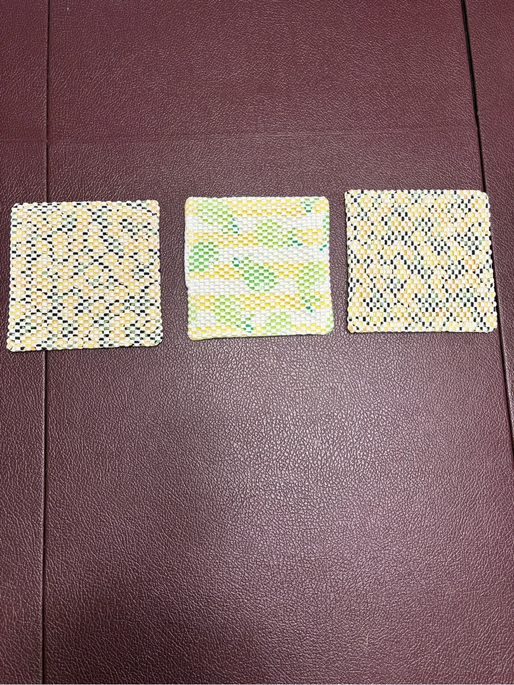 NEW Handmade Lemon and Lime Pattern Fabric Jar Grippers Yellow & Green